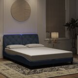  Okvir kreveta s LED-om bez madraca tamnosivi 120 x 200 cm baršunasti | shoptok.hr