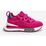 Boto Suede Women Sneakers On Platform With Thick Lacing Fuchsia Artiker | Shoptok.si