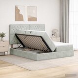  Krevet s od storage s pohranom Svjetlosiva 180 x 200 cm Baršun | shoptok.hr