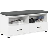  Klupa za hodnik s jastukom s ladicama Bijeli 100 x 38 x 46 cm | shoptok.hr