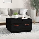  Stolić za kavu crni 60 x 53 x 35 cm od masivne borovine | shoptok.hr