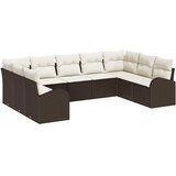  Set sofe s jastukom 9 pcs Smeđa Poli Ratan | shoptok.hr