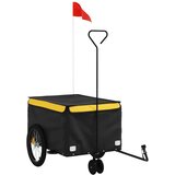Prikolica za bicikl crno-žuta 30 kg željezna | shoptok.hr