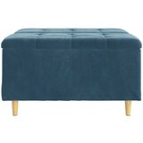  Otoman za pohranu s jastukom Plava 80 x 80 x 45 cm Baršun | Eponuda.com