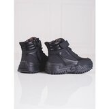 SHELOVET Boys' ankle boots on a thick sole black Cene