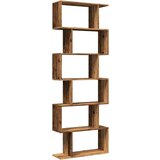 vidaXL Pregrada s knjižno omaro 6-nadstr. starinski les 70x24x193 cm | Shoptok.si