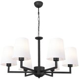Opviq lights Črna kovinska viseča svetilka z belimi senčniki Christina | Shoptok.si