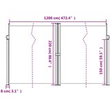  Bočna tenda na uvlačenje krem 220 x 1200 cm | shoptok.hr