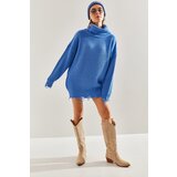 Bianco Lucci Women's Ripped Patterned Turtleneck Knitwear Sweater | Shoptok.si