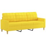  Kavč trosed s stolčkom za noge rumen 180 cm blago, (20910648) | Shoptok.si
