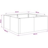  Zid za zadržavanje 4 kom. 100 x 100 x 30 cm Čelik Antracit | shoptok.hr