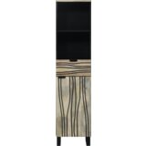 vidaXL Kupaonski ormar s ladicama s policom s pohranom s vratima Smeđa, Crna 38 x 33.5 x 160 cm | shoptok.hr