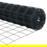vidaXL Evropska ograja s 13 klini 0.8x25 m pozinkano jeklo sivo | Shoptok.si