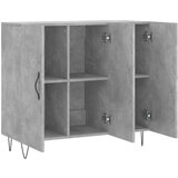 Komoda siva boja betona 90x34x80 cm od konstruiranog drva | shoptok.hr