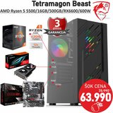 TETRAMAGON series računar tetramagon beast amd ryzen 5 5500/16GB/SSD 500GB/RX 6600 8GB/600W Cene'.'