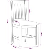  Stolac za blagovanje VENLO 2 pcs Čvrsto Hrastovo Drvo Crna | shoptok.hr
