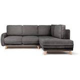 Bonami Selection Siva sklopiva kutna garnitura od samta (s desnim kutom) Tori – | shoptok.hr
