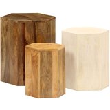  Klubske mizice 3 kosi trden mangov les | Shoptok.si