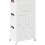 vidaXL Složiva kutija za pohranu kotačima 3razine 28 L 48,5x29,5x86 cm | shoptok.hr