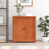  S pohranom s vratima Smeđa 70 x 35 x 80 cm Čvrsta borova drva | shoptok.hr