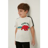 Trendyol Ecru Printed Boy Knitted T-Shirt | shoptok.hr