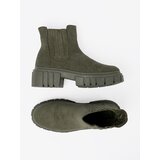Shelvt Green ankle boots with elastic inserts | Shoptok.si