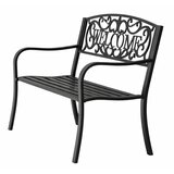 Vrtna metalna klupa s naslonom WELCOME - 127 cm | shoptok.hr