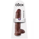 King Cock Dildo 11 With Balls Brown Cene