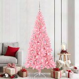 vidaXL Božično drevo med 300 LED z stojalom Roza 210 cm PVC | Shoptok.si