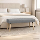  Klupa s utorima Svjetlosiva 110 x 40 x 46 cm Tkanina | shoptok.hr