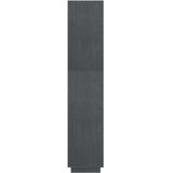 vidaXL knjižna omara za razdelitev prostora siva 80x35x167 cm borovina | Shoptok.si