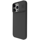 Nillkin CamShield Silky Silikonski ovitek za iPhone 15 Pro Max z zaščito za kamero - črn | Shoptok.si