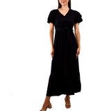 Gemre Akina black short-sleeve maxi dress Cijene