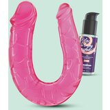 Crushious DEEP DIVER DOUBLE DILDO WITH ANAL LUBRICANT 50ML PINK | Shoptok.si