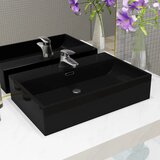 Pipo Umivaonik s otvorom za slavinu keramički crni 76 x 42,5 x 14,5 cm Cijene