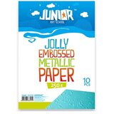 Junior jolly embossed metallic paper papir met. relj. a4 250g10k - odaberite nijansu plava ( 136208 ) Cene