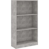 Ormarić za knjige s 3 razine boja betona 60x24x109 cm drveni | shoptok.hr