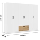Boxxx Omara Za Oblačila Bari, Bela, Barva Hrasta | Shoptok.si