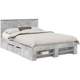  Okvir za krevet s uzglavljem Betonski sivi 140 x 200 cm - Beton siva 140 x 200 cm | shoptok.hr