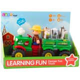  Edukativni traktor sa prikolicom i farmerom sa zvučnim efektima - village | Shoptok.si