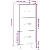  Komoda boja hrasta sonome 34,5x34x90 cm od konstruiranog drva | shoptok.hr