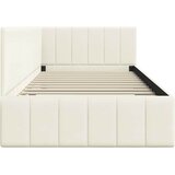  Kutni okvir kreveta s uzglavljem Krema 90 cm x 200 cm Baršun | shoptok.hr