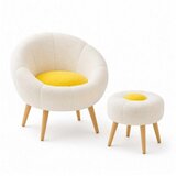 Atelier Del Sofa set fotelja i stolića za kafu, bijela Slike