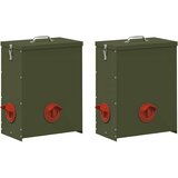 Hranilica za piliće 2 pcs Maslinasto zelena 32,5 x 20,5 x 43 cm | Eponuda.com
