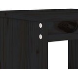 vidaXL Vrtni stolček 2 kosa črn 40x36x75 cm trdna borovina | Shoptok.si