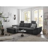 CARRYHOME KOTNA SEDEŽNA GARNITURA, mikrovelur črna | Shoptok.si