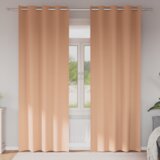 vidaXL Zavjese sa zavjesama 2 pcs Svjetlosmeđa 225 x 140 cm Poliester | shoptok.hr