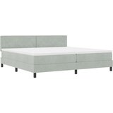 Box Spring Krevet s Madracem Svjetlosiva 200x200 cm Baršun | shoptok.hr