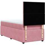 vidaXL Box spring krevet s madracem ružičasti 90x190 cm baršunasti | shoptok.hr