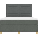  LED Box Spring Krevet Tamno siva 140 x 190 cm tkanina | shoptok.hr